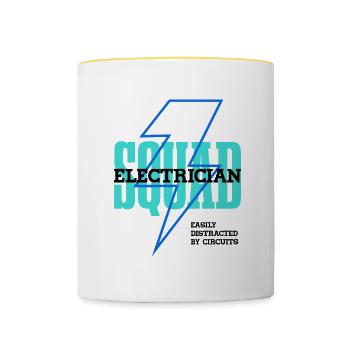 Circuit Electro Worker Squad Electro Worker - Mug contrasté - blanc/jaune - Devant