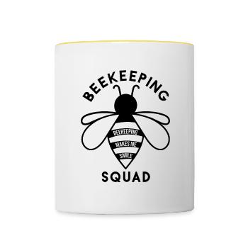 Beekeeping Honey Nature Bee Wildlife - Contrasting Mug - white/yellow - Front