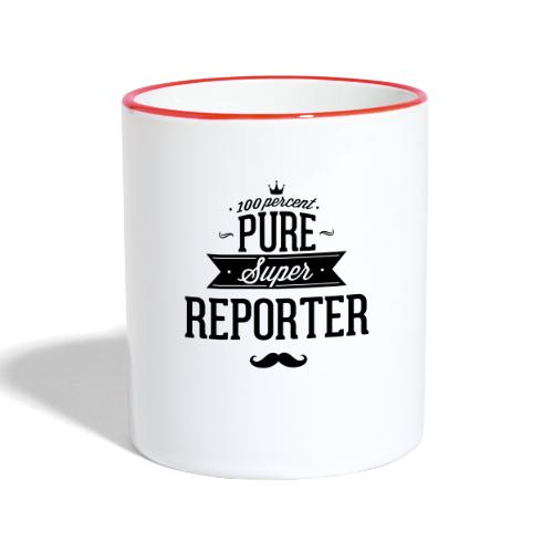 100 Prozent super Reporter - Tasse zweifarbig