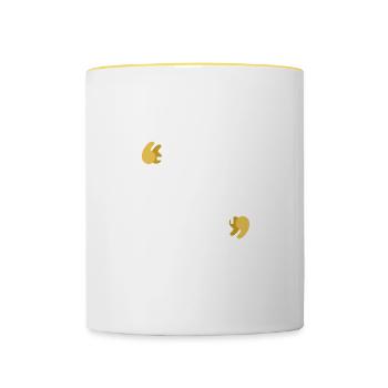 Informatiker Programmierer Admin Nerd Geschenk - Tasse zweifarbig - Weiß/Gelb - Vorne