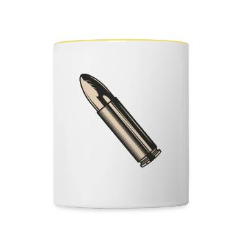 Pistol Cartridge - Contrasting Mug - white/yellow - Front