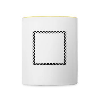 Cadre Vikings - Mug contrasté - blanc/jaune - Devant