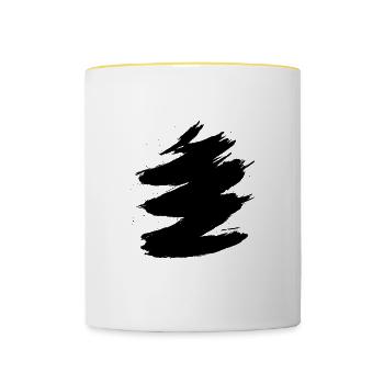 Coups - Mug contrasté - blanc/jaune - Devant