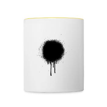Graffiti stain - Contrasting Mug - white/yellow - Front