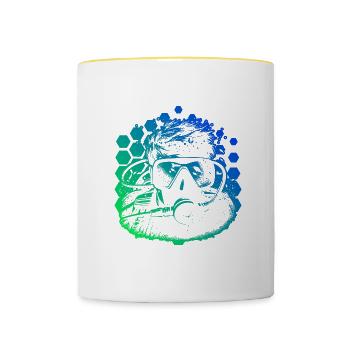 Taucher Scuba Diver Tauchen Diver Scuba Taucher - Tasse zweifarbig - Weiß/Gelb - Vorne