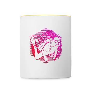 Scuba Diver Scuba Tauchen Free Dive Tauchen - Tasse zweifarbig - Weiß/Gelb - Vorne