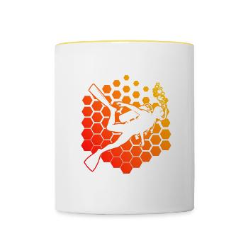 Scuba Diving Scuba Diver Men - Contrasting Mug - white/yellow - Front