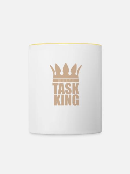 Multitasking - Tasse zweifarbig - Weiß/Gelb