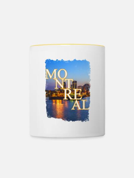 Montreal - Tasse zweifarbig - Weiß/Gelb