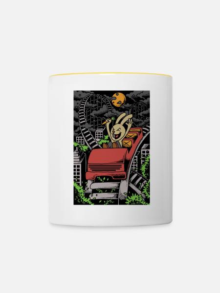 ROLLER COASTER - Tasse zweifarbig - Weiß/Gelb