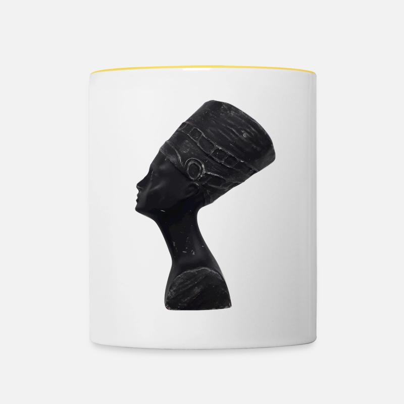 Nefertiti - Contrasting Mug - white/yellow