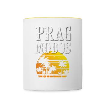 Prague Mode - Contrasting Mug - white/yellow - Front