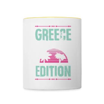 Greece Party Edition - Contrasting Mug - white/yellow - Front