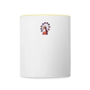 Circus motif for Krimes & clown fans - Contrasting Mug - white/yellow - Front