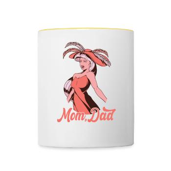 Theater Motiv für Theaterschauspieler - Tasse zweifarbig - Weiß/Gelb - Vorne