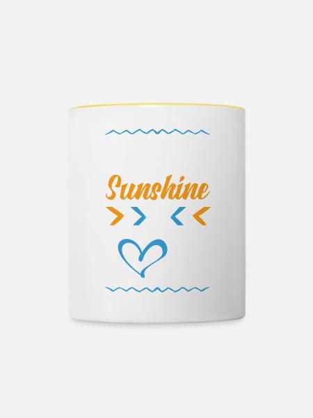 Italia Love - Tasse zweifarbig - Weiß/Gelb