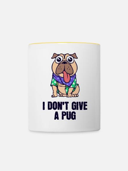 Haustiere Hund Knuddeltier Lieblingstier Statement - Tasse zweifarbig - Weiß/Gelb