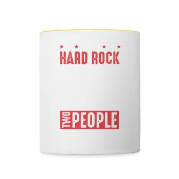 Love Hard Rock - Contrasting Mug - white/yellow - Front