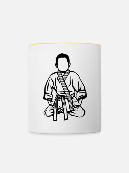 Judo Kid - Tasse zweifarbig - Weiß/Gelb