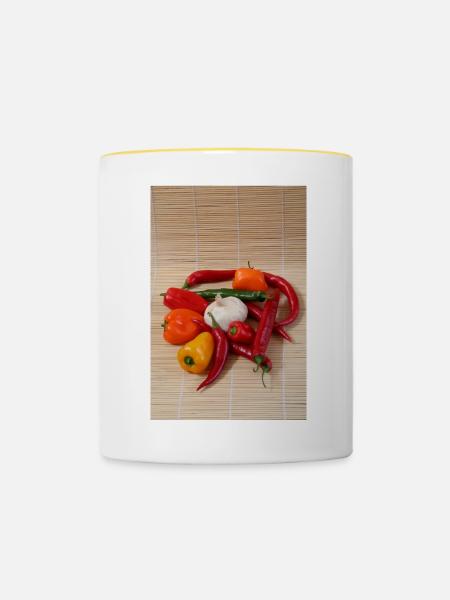 CHILI’s-Runde - Tasse zweifarbig - Weiß/Gelb