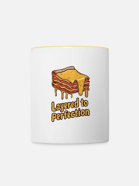 Layered to Perfection - Tasse zweifarbig - Weiß/Gelb
