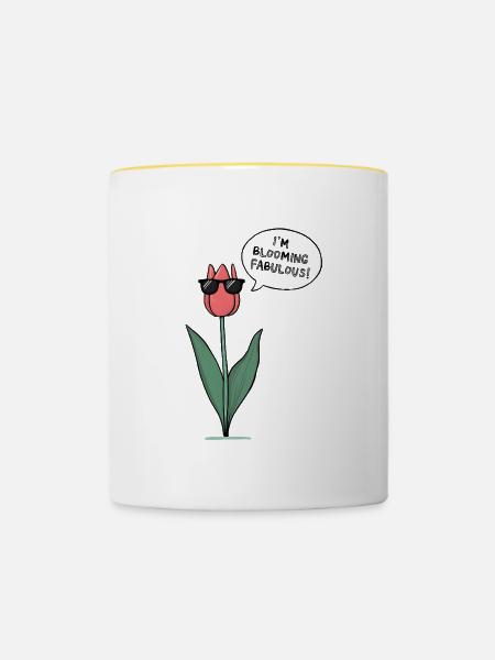 Blooming Fabulous  - Tasse zweifarbig - Weiß/Gelb
