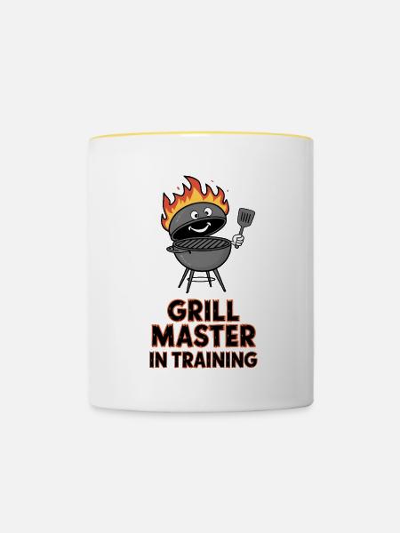 Grill Master in Training - Tasse zweifarbig - Weiß/Gelb