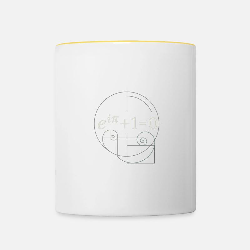 Euler’s Beauty – La plus belle formule - Mug contrasté - blanc/jaune