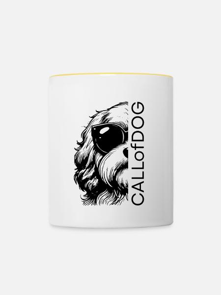 Bolonka - Tasse zweifarbig - Weiß/Gelb