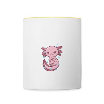 C’est bien, c’est bon, tout va bien drôle - Mug contrasté - blanc/jaune - Devant