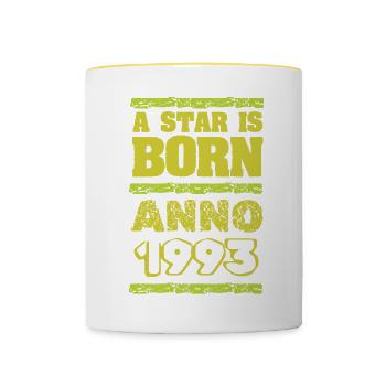 Année 1993 - Mug contrasté - blanc/jaune - Devant
