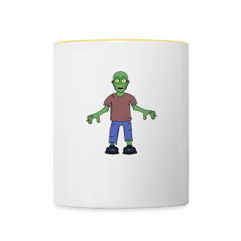 Zombie - Contrasting Mug - white/yellow - Front