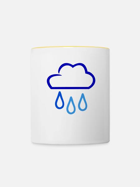 Cloud - Tasse zweifarbig - Weiß/Gelb