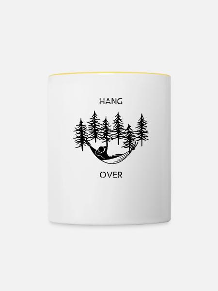 Hang Over - Tasse zweifarbig - Weiß/Gelb