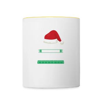 Ugly Christmas - Tasse zweifarbig - Weiß/Gelb - Vorne