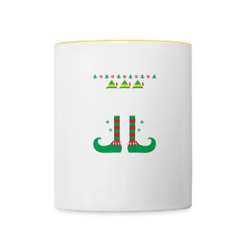 Ugly Christmas - Tasse zweifarbig - Weiß/Gelb - Vorne