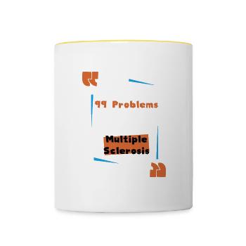 Disability Disabled Gift Handicap - Contrasting Mug - white/yellow - Front