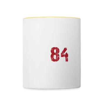 No 1984 weiss - Tasse zweifarbig - Weiß/Gelb - Vorne