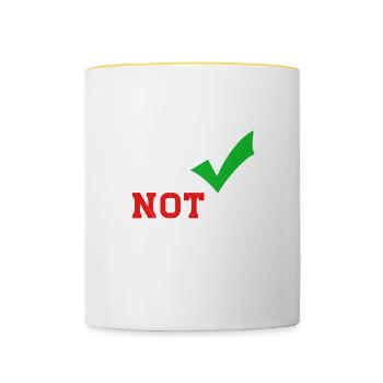I'm not a Robot - I'm not a robot on the Internet - Contrasting Mug - white/yellow - Front