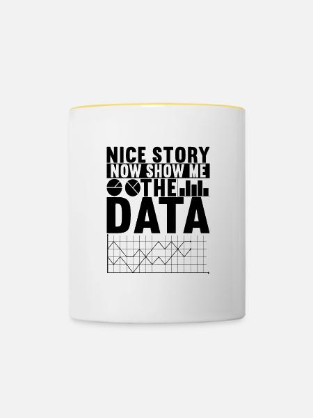 Data Scientist Data Analyst - Tasse zweifarbig - Weiß/Gelb