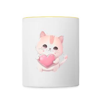 Teddy Bear Cuddly Toy Toy Sleep T-shirt - Contrasting Mug - white/yellow - Front