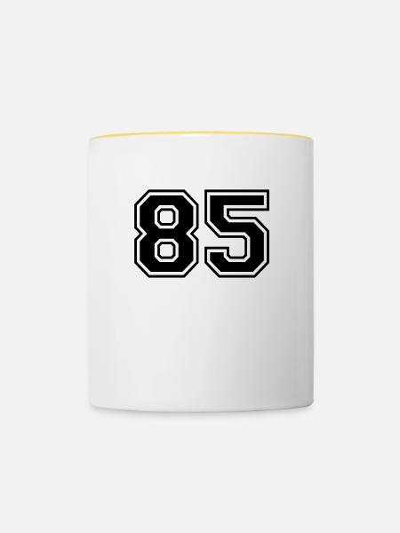 85 - Tasse zweifarbig - Weiß/Gelb