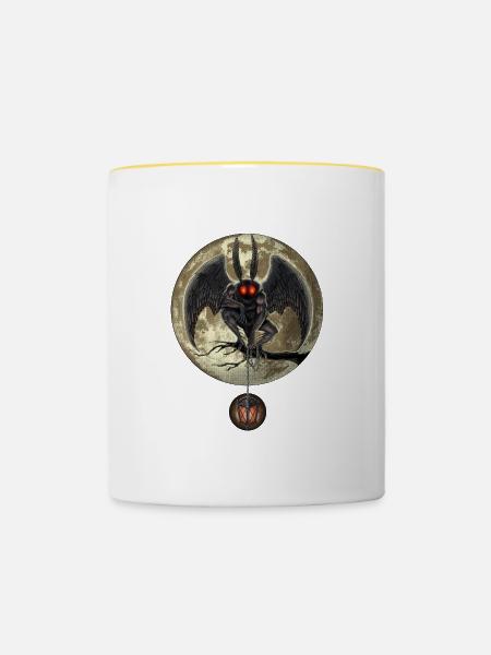 Mothman | - Tasse zweifarbig - Weiß/Gelb