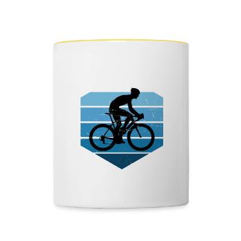 Road Bike Women's Road Bike Road Cycling - Contrasting Mug - white/yellow - Front
