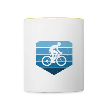 Road Bike Road Bike Road Bike Men Road Bike - Contrasting Mug - white/yellow - Front