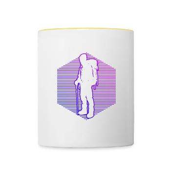 Climbing Bouldering Bouldering Women's Bouldering - Contrasting Mug - white/yellow - Front