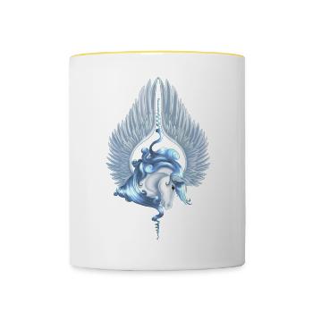 Pegasus 14 - Contrasting Mug - white/yellow - Front