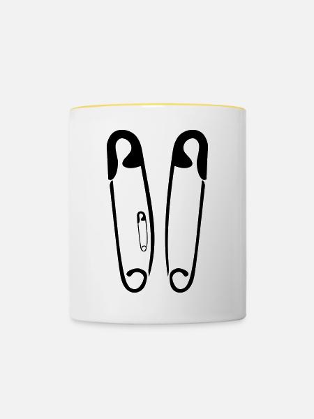 Baby Inside - Tasse zweifarbig - Weiß/Gelb
