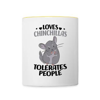 Chinchilla - Tasse zweifarbig - Weiß/Gelb - Vorne