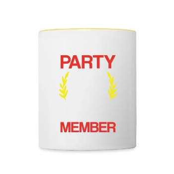 Équipage de la fête en mer du Nord - Mug contrasté - blanc/jaune - Devant